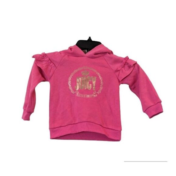 Juicy By Juicy Couture Girls Size 2T Pink Assorted Long Sleeve Pullover Hoodie - Picture 1 of 10